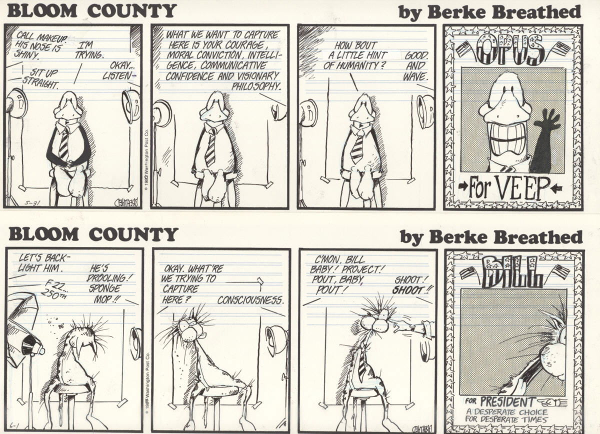 Bloom County And In Albert Moy S Berke Breathed Comic Art Gallery Room